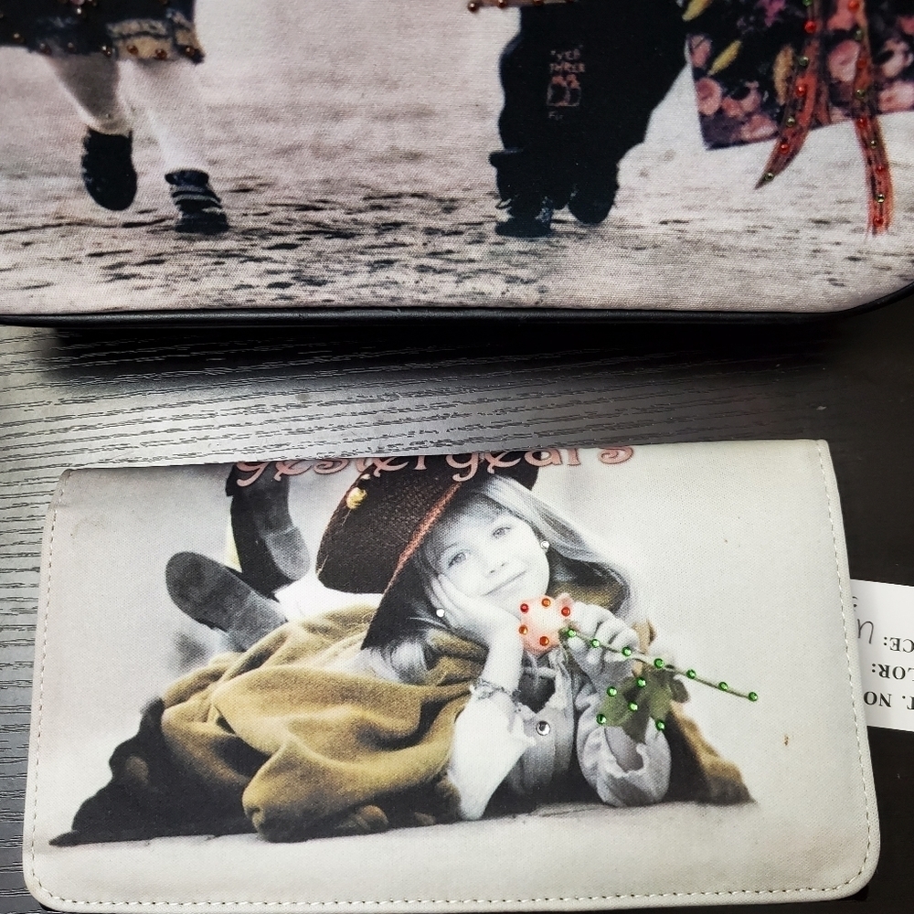 2pc Pair Printed Shoulder Bag and Wallet - Picture 8 of 16